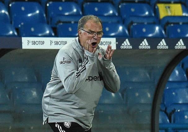 Leeds United manager Marcelo Bielsa reacts on the touchline (Picture: PA)