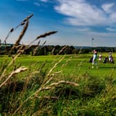 A group of ladies teeing off whilst playing a round of golf at Headingley Golf Club, Leeds. Picture: James Hardisty