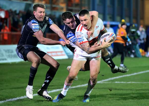 Wembley dream: Hull KR's Kiwi international Shaun Kenny-Dowall (right) wopuld love to play in a Challenge Cup final. Picture: Simon Cooper/PA Wire.