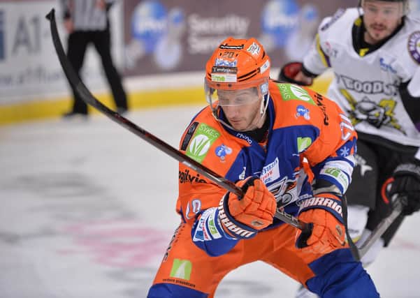 Jonathan Phillips playing for Sheffield Steelers v Manchester Storm
November (Picture: Dean Woolley)