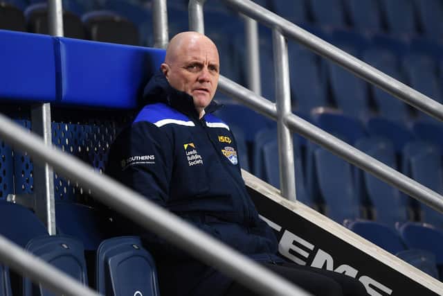 Plea: Rhinos head coach Richard Agar doesn't want Liam Sutcliffe to leave.
Picture Jonathan Gawthorpe