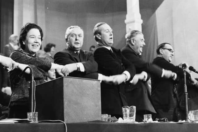 Harold Wilson was leader of Labour when the party staged its annual conferences in Scarborough in 1963 (pictured) and then in 1967.
