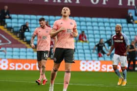 DESPAIR: John Lundstram had a first-half penalty saved at Villa Park