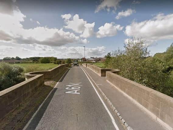 The crash happened on the bridge over the River Swale on the A61 at Skipton on Swale