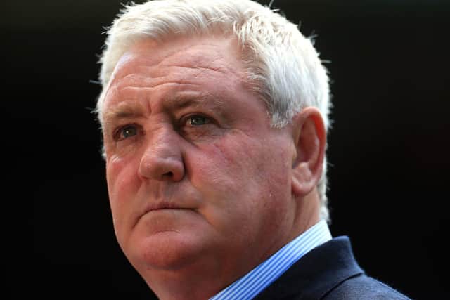 Newcastle head coach Steve Bruce admitted the delay was “disappointing” both on and off the pitch, bemoaning the fact the game was “totally and utterly different” without fans. (Picture: Mike Egerton/NMC Pool/PA Wire)