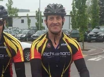 'Powerhouse' Mr Clark in Richmond Cycling Club colours