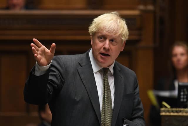 Boris Johnson in the House of Commons this week.