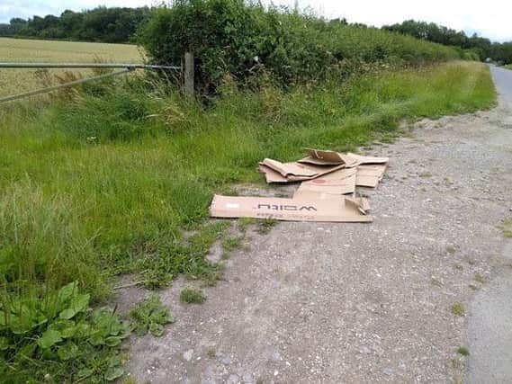 The woman's garden waste was dumped on a country lane