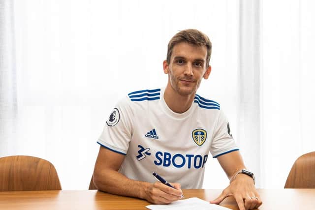 Signed: Former Real Sociedad defender Diego Llorente has signed a four-year deal with Leeds United. Picture: LUFC