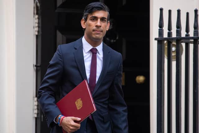 Chancellor of the Exchequer Rishi Sunak leaves No 11 Downing Street for the House of Commons to give MPs details of his Winter Economy Plan. Photo: Dominic Lipinski/PA Wire