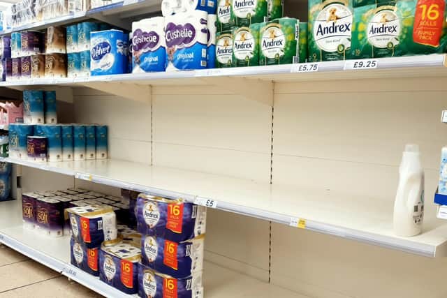 Supermarkets report a return of 'panic buying' as Covid restrictions come into force.