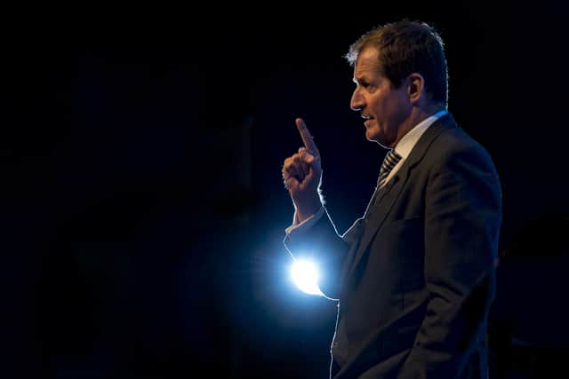 Alastair Campbell speaking in Leeds at a mental health event in 2016. Picture: James Hardisty
