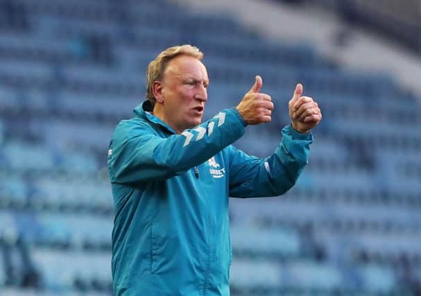 Thumbs up: Neil Warnock is recovering. Picture: Alex Livesey/Getty Images