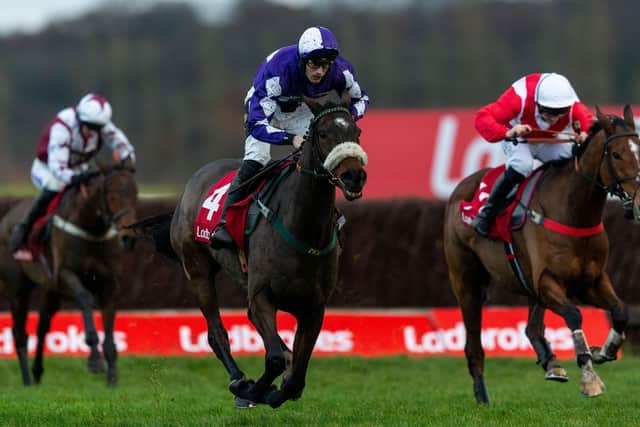 Adam Nicol says the best performance of Lady buttons came when she won at Newbury on Ladbrokes Trophy day in December 2018.