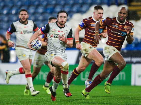 Toronto’s Joe Mellor in action against Huddersfield Giants in the Challenge Cup in March - their only win this term. (SWPIX)