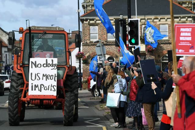The Save British Farming protest in Northallerton.