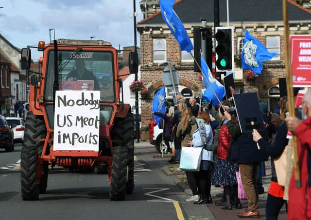 This was the Save British Farming protest in Northallerton last Friday. Photo: Jonathan Gawthorpe.