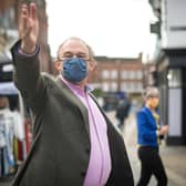 Liberal Democrat leader Sir Ed Davey in St Albans city centre in Hertfordshire where he met shop owners and vendors and discussed how they are coping with the latest Covid19 restrictions. Photo: PA