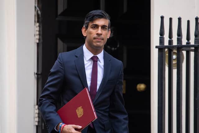 Chancellor of the Exchequer Rishi Sunak leaves No 11 Downing Street last week for the House of Commons to give MPs details of his Winter Economy Plan. Photo: PA