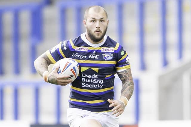 Luke Briscoe of Leeds Rhinos is watched by no one from the stands (Picture: Jonathan Gawthorpe)