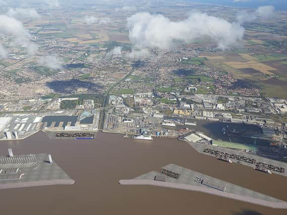 An aerial view of Hull