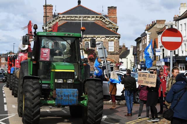 Farmers took to the streets of Northallerton last week with this go-slow protest to highlight food standards.