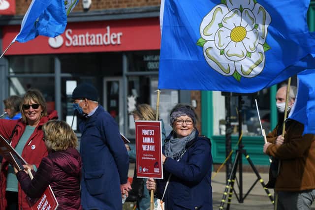 People took to the streets to back the Save British Farming protest as it passed through Northallerton last Friday.