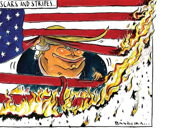 Graeme Bandeira's latest cartoon of President Donald Trump.
