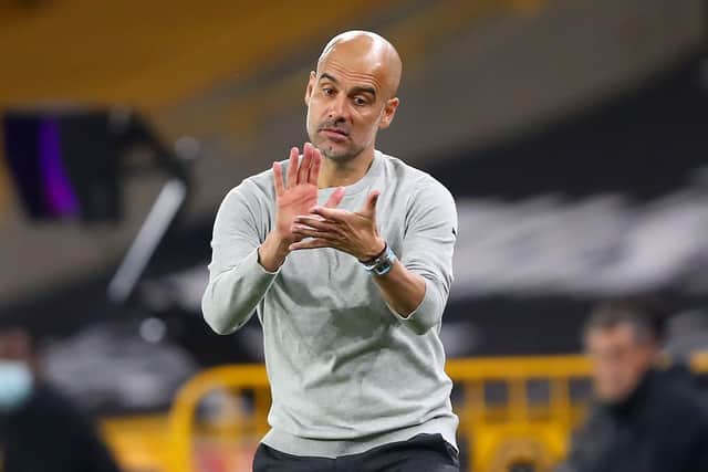 Manchester City manager Pep Guardiola. Picture: Marc Atkins/NMC Pool/PA