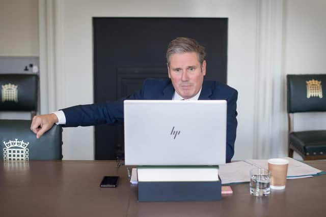 Labour leader Sir Keir Starmer held a Zoom meeting with council leaders and mayors in areas under local restrictions. Photo: PA