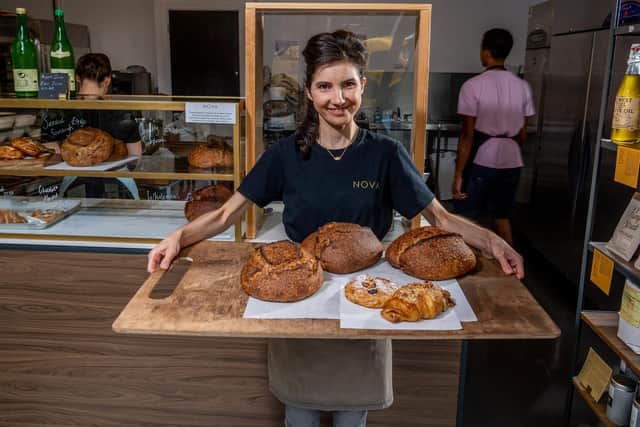 Owner of the Nova Bakehouse Sarah Lemanski at her bakery at Leeds Dock. (Picture: James Hardisty).