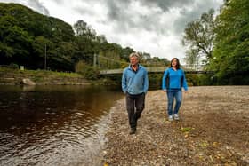Karen Shackleton and Stephen Fairbourn from the Ilkley Clean River Campaign. Image Bruce Rollinson.
