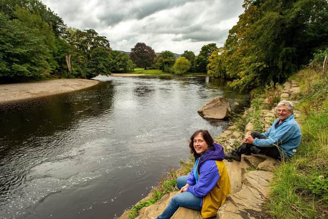 Karen Shackleton and Stephen Fairbourn from the Ilkley Clean River Campaign. Image Bruce Rollinson.