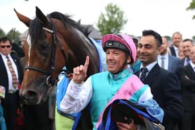 Frankie Dettori after Enable won the 2019 Yorkshire Oaks at York.