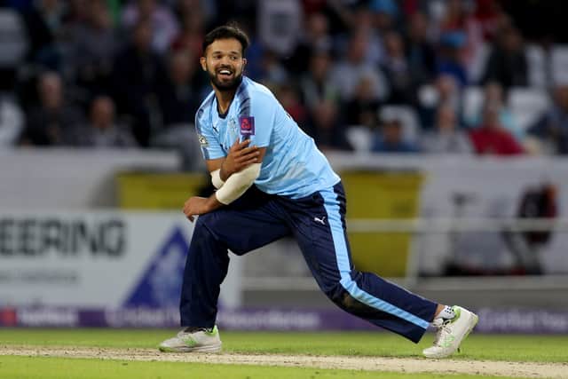 Azeem Rafiq, pictured playing for Yorkshire Vikings against Durham at Headingley in 2017. Picture: Richard Sellers/Getty Images.