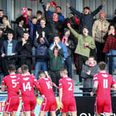 BEHIND CLOSED DOORS: Scarborough Athletic supporters are not allowed into the Flamingo Land Stadium