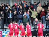 BEHIND CLOSED DOORS: Scarborough Athletic supporters are not allowed into the Flamingo Land Stadium