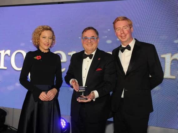 The Yorkshire Post Excellence in Business awards shine the spotlight on business heroes.Last year's Lifetime Award winner Roger Marsh alongside Cathy Newman and Mark Casci