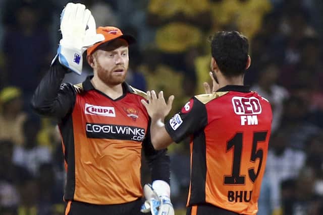 Familiar face: Yorkshire's Jonny Bairstow had a spell with Sunrisers Hyderabad in 2019 (AP Photo/R.Parthibhan)