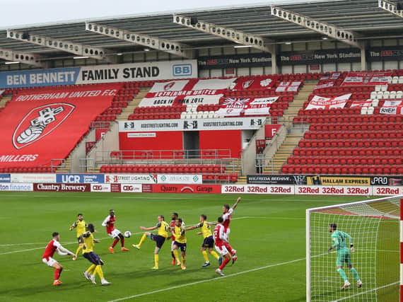 ALL-YORKSHIRE AFFAIR: Rotherham United 1-1 Huddersfield Town. Picture: Richard Sellers/PA Wire.