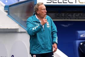 DELIGHTED: Neil Warnock was pleased to see Chuba Akpom score a striker's goal, his second for Middlesbrough in as many games