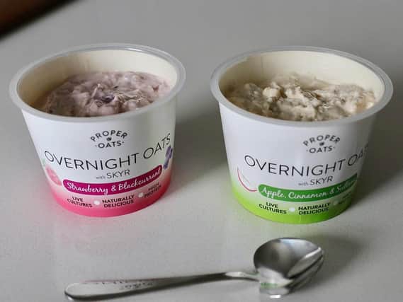 The overnight oats currently come in two flavours.
