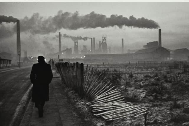 Early shift, West Hartlepool steelworks, County Durham, 1963. (Credit/copywright Don McCullin).