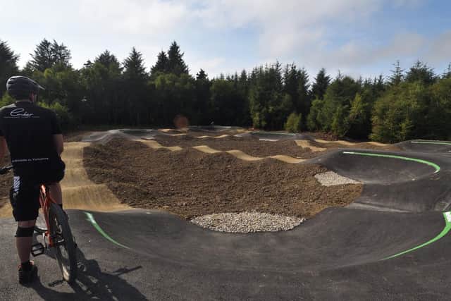 The new pump track for mountain bikers at Sutton Bank