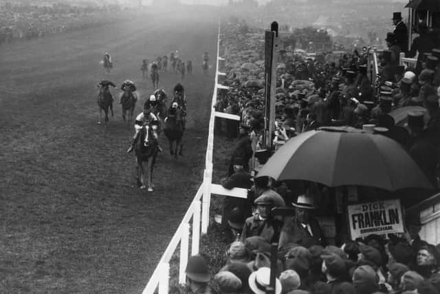 Derby Day at Epsom in 1926. During in the decade, racecourses were frequently targeted by criminal gangs. Picture: Getty.