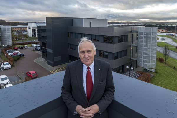 Kevin McCabe, chairman of Scarborough Group International, at one of the offices Paradigm on Thorpe Park, Leeds. Picture James Hardisty.