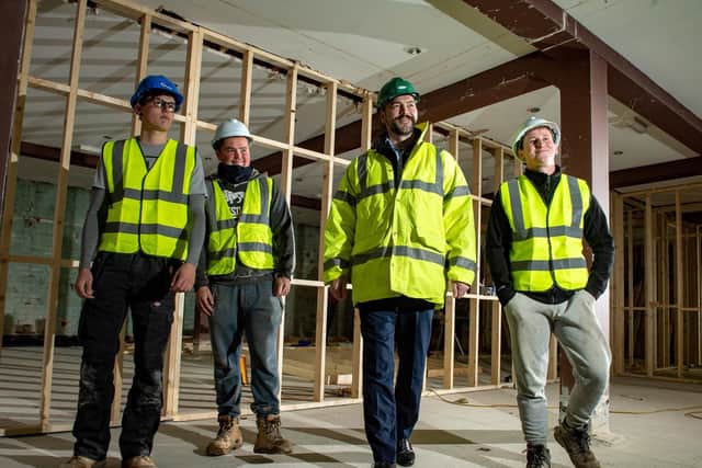 Ian Anfield, front, says “Demand for the most highly skilled tradespeople is as strong as it was before Covid-19".