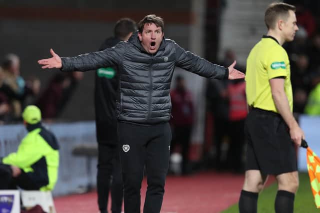 PASSION: Daniel Stendel, pictured at Tynecastle Park in January this year during his time as Hearts manager. Picture: Andrew Milligan/PA