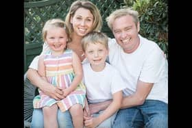 Bingley's Ben Wolfenden with wife Daisy, son Max, six, and daughter Ivy, three