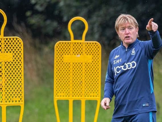 Bradford City manager Stuart McCall - pictured on the training ground in July 2020 Picture byline: supplied by Bradford City/Thomas Gadd